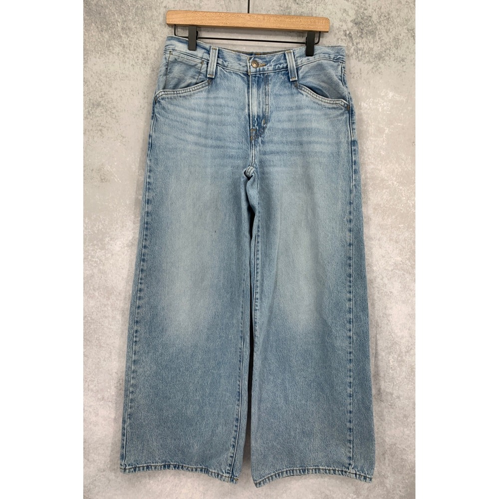 Levis Wide Leg Jeans Womens 28 Blue 94 Baggy Wide Leg Light Wash Denim Pants